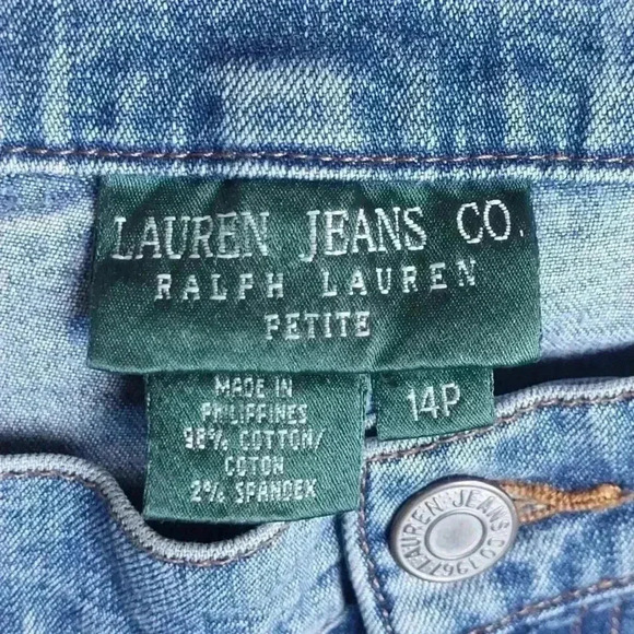 Ralph Lauren Straight Leg Jeans Size 14P Denim Casual Academia Preppy Preowned - Picture 4 of 4